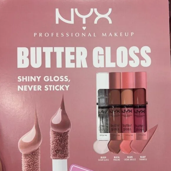 NYX Butter Gloss Set of 4 NEW - Picture 1 of 2